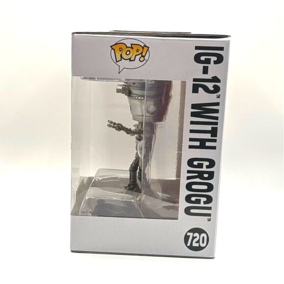 Funko Pop! Star Wars The Mandalorian IG-12 w/Grogu Deluxe, 720 - New - Picture 4 of 7